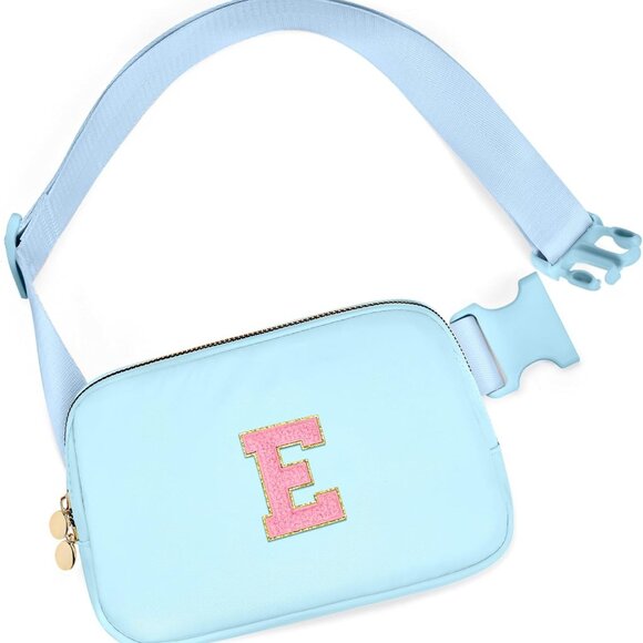 Light Blue Personalized Fanny Pack for Girls - Water Resistant Nylon, Multi-Use, - Picture 1 of 9